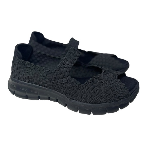 Skechers Shoes - Skechers Synergy Women’s Black Open Toe Weave Memory Foam Sandals